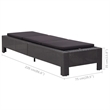 vidaXL PE Rattan Sunbed Large Multi-Position Backrest in Black