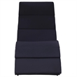 vidaXL Poly Rattan Sunbed Standard Foldable in Gray