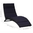 vidaXL Poly Rattan Sunbed Standard Foldable in Gray
