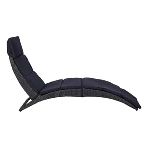 vidaXL Poly Rattan Sunbed Standard Foldable in Gray