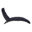 vidaXL Poly Rattan Sunbed Standard Foldable in Gray