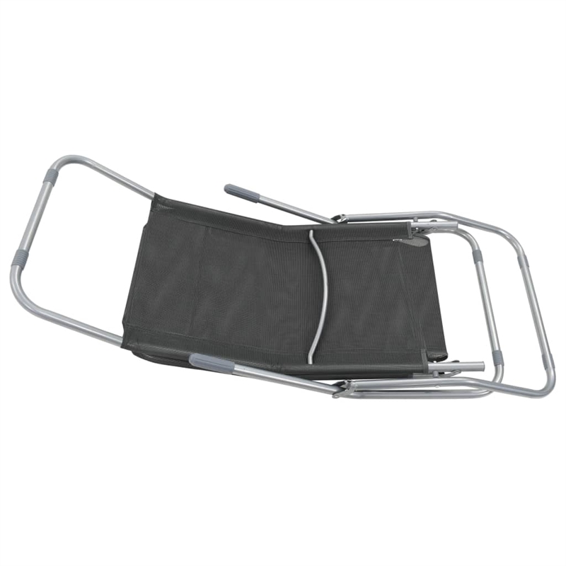 vidaXL Textilene Sunlounger Set of 2 in Anthracite