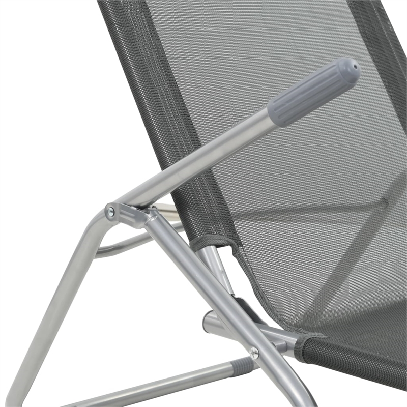 vidaXL Textilene Sunlounger Set of 2 in Anthracite