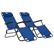 vidaXL Steel Sunlounger Set of 2 in Blue