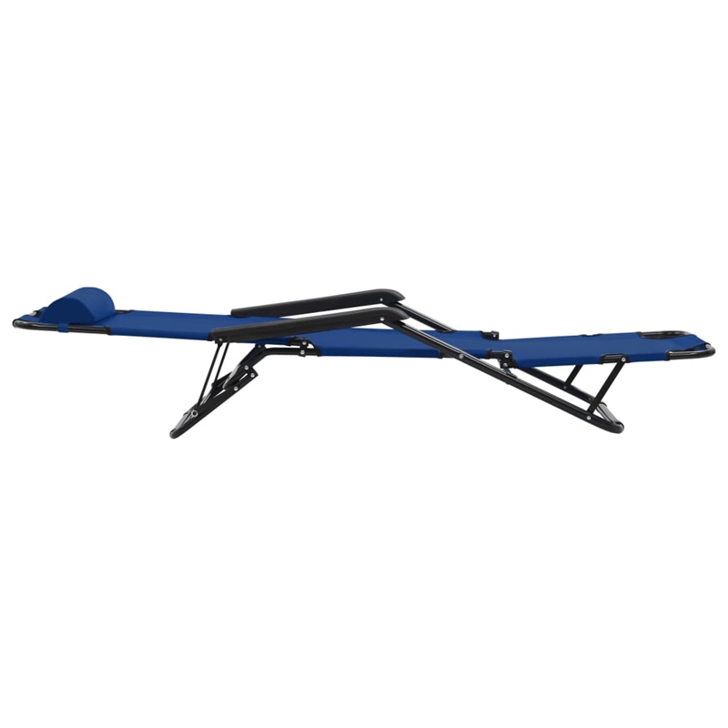 vidaXL Steel Sunlounger Set of 2 in Blue