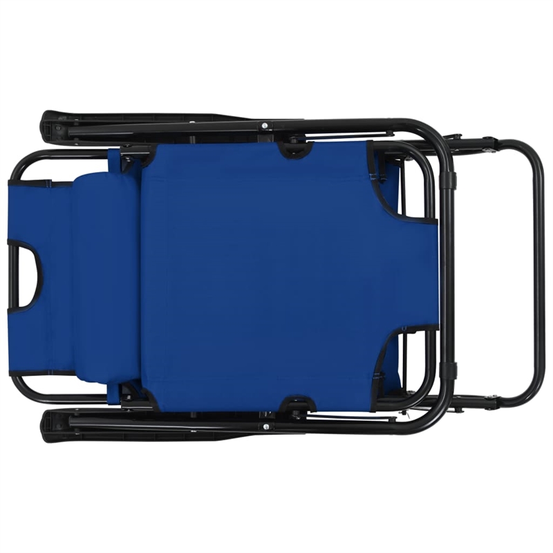 vidaXL Steel Sunlounger Set of 2 in Blue