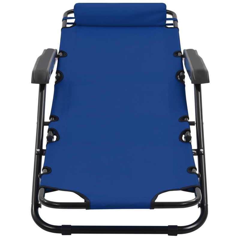vidaXL Steel Sunlounger Set of 2 in Blue