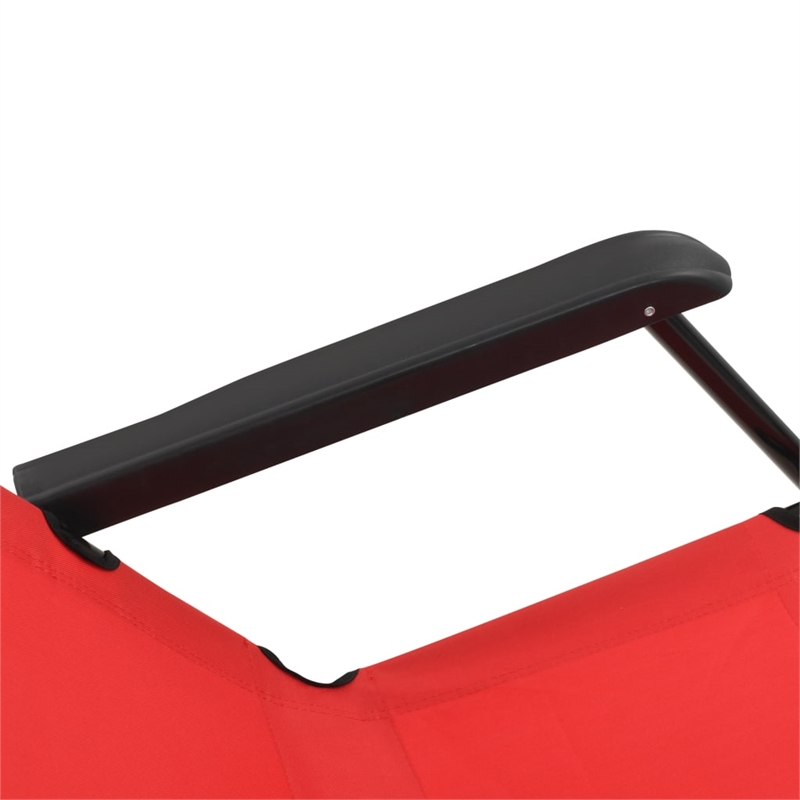 vidaXL Patio Sunlounger Set of 2 in Red