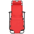 vidaXL Patio Sunlounger Set of 2 in Red