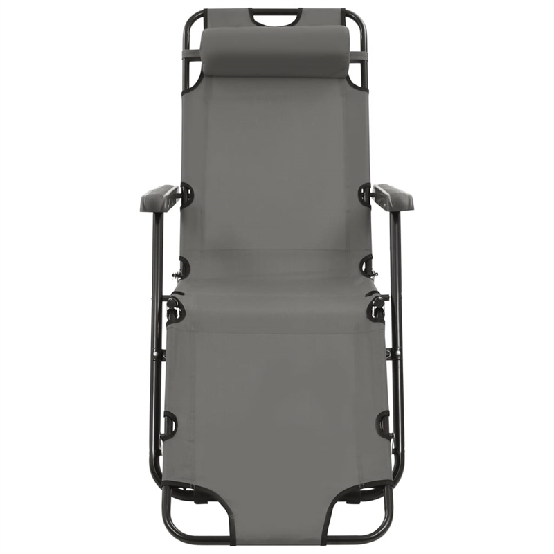 vidaXL Sunlounger Set of 2 in Gray