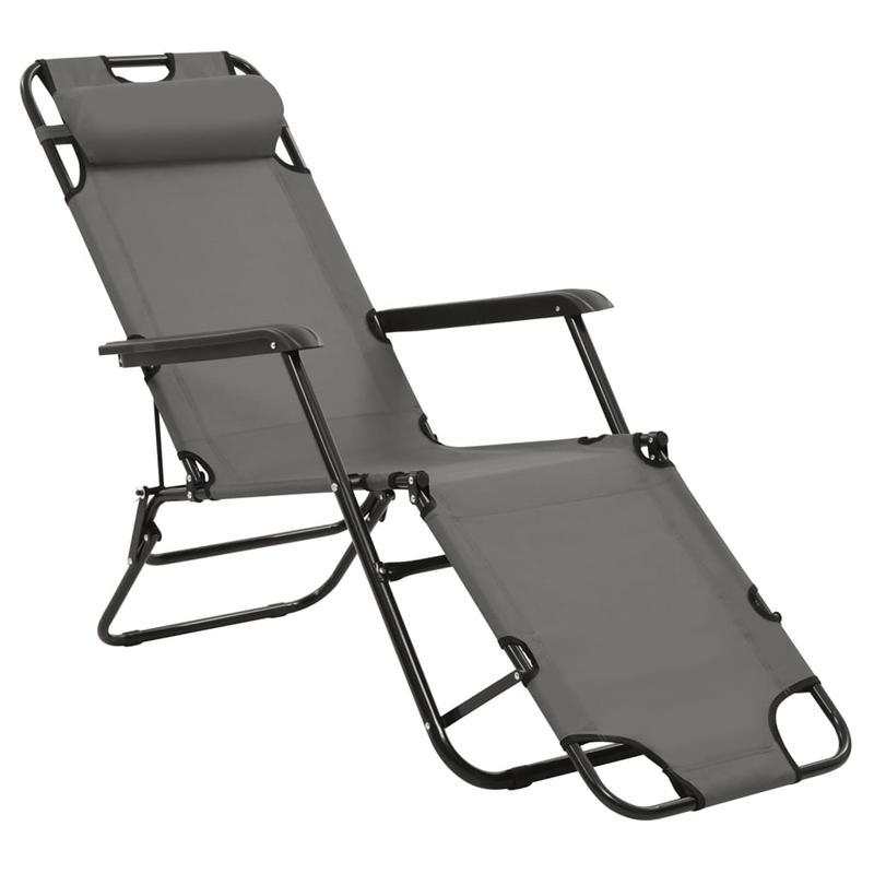 vidaXL Sunlounger Set of 2 in Gray