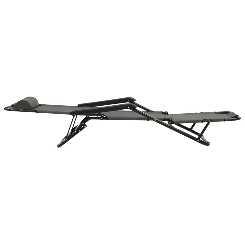 vidaXL Sunlounger Set of 2 in Gray