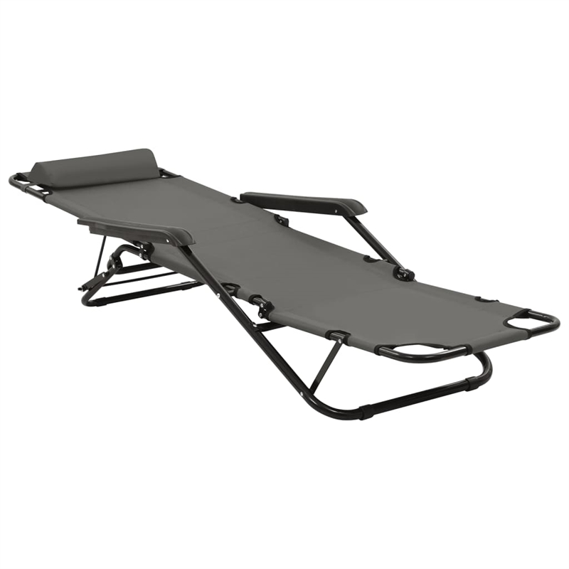 vidaXL Sunlounger Set of 2 in Gray