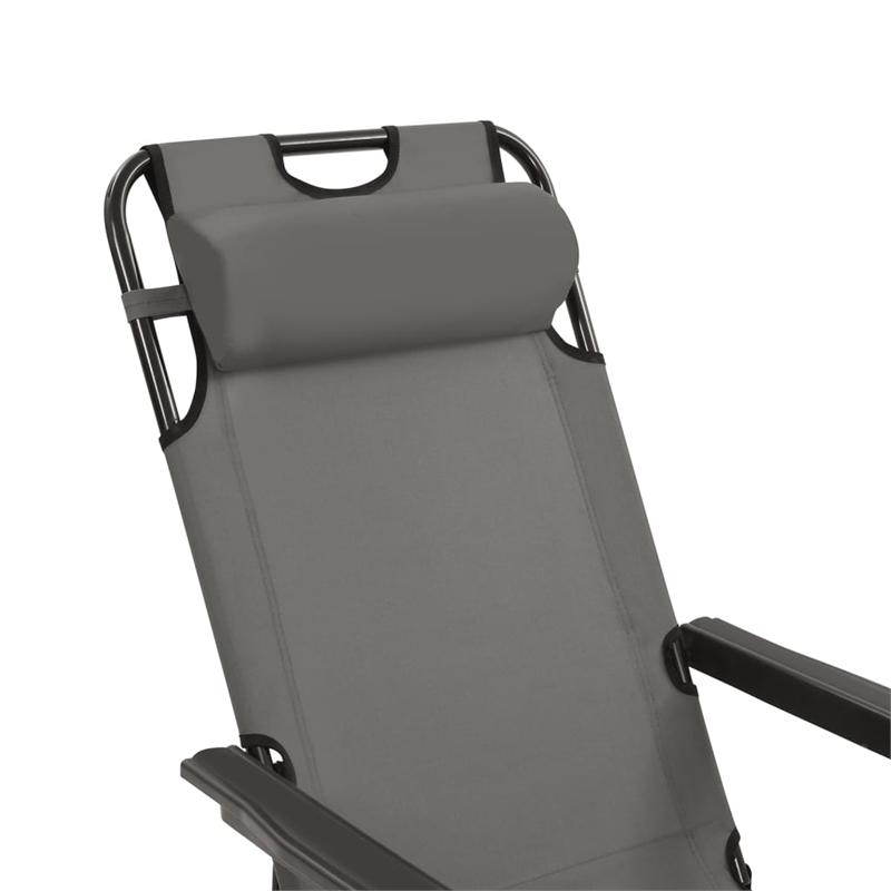vidaXL Sunlounger Set of 2 in Gray