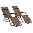 vidaXL Sunlounger Set of 2 in Brown