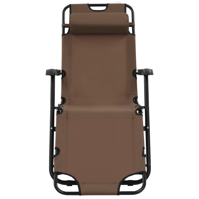 vidaXL Sunlounger Set of 2 in Brown