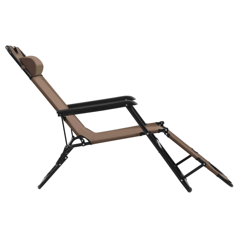 vidaXL Sunlounger Set of 2 in Brown