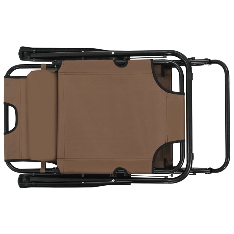 vidaXL Sunlounger Set of 2 in Brown
