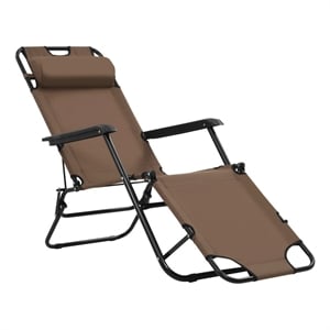 vidaXL Sunlounger Set of 2 in Brown