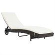 vidaXL Sun Lounger in Brown & Cream White