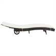 vidaXL Sun Lounger in Brown & Cream White