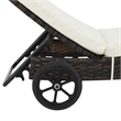vidaXL Sun Lounger in Brown & Cream White