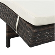 vidaXL Sun Lounger in Brown & Cream White