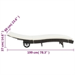 vidaXL Sun Lounger in Brown & Cream White
