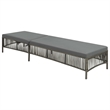 vidaXL Poly Rattan Large  Sunlounger in Gray