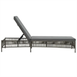 vidaXL Poly Rattan Large  Sunlounger in Gray
