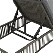 vidaXL Poly Rattan Large  Sunlounger in Gray