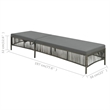 vidaXL Poly Rattan Large  Sunlounger in Gray