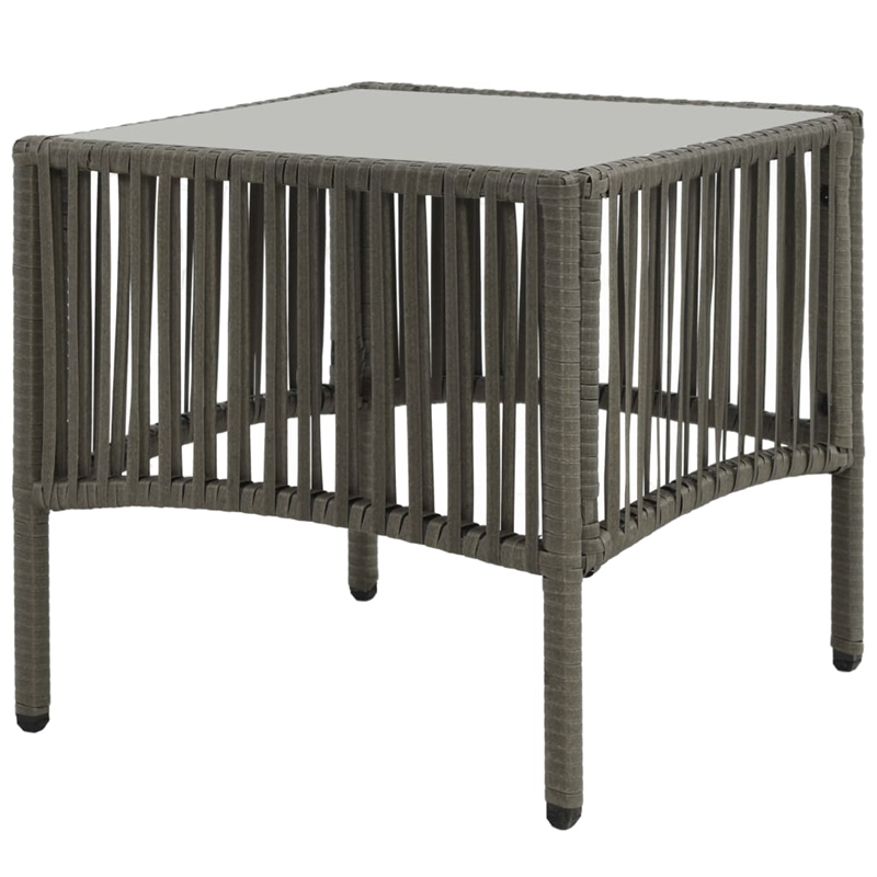 vidaXL PE Rattan & Steel Sunlounger Set of 2 in Gray