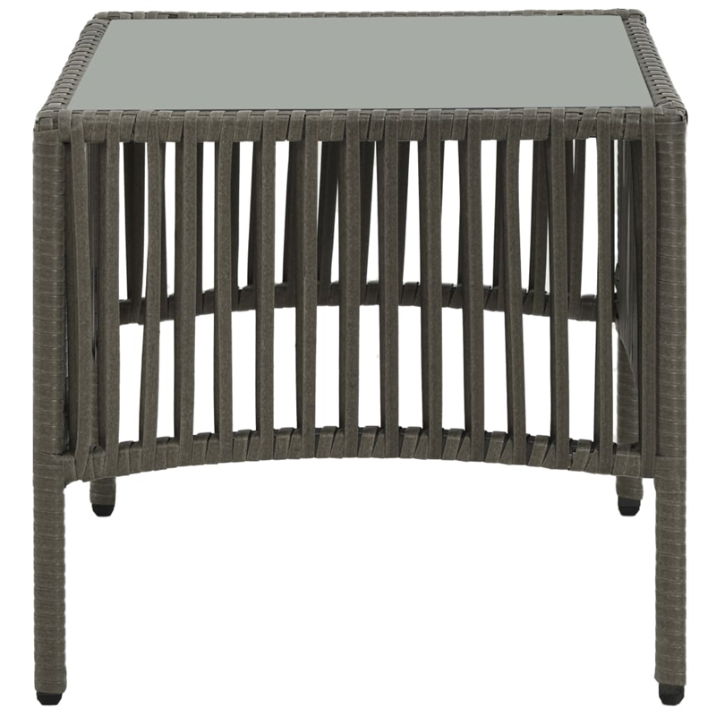 vidaXL PE Rattan & Steel Sunlounger Set of 2 in Gray
