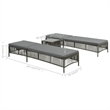vidaXL PE Rattan & Steel Sunlounger Set of 2 in Gray