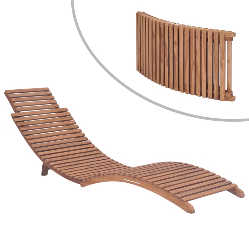 vidaXL Sunlounger in Warm Brown