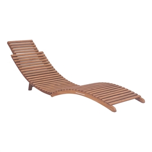 vidaXL Sunlounger in Warm Brown