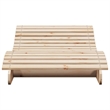 vidaXL Solid Pine Wood Sun Lounger Large in Natural Pine
