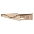 vidaXL Solid Pine Wood Sun Lounger Large in Natural Pine