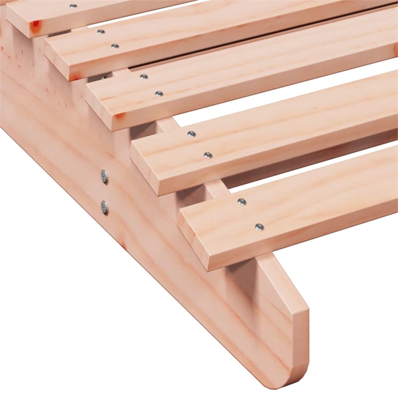 vidaXL Solid Douglas Wood Sun Lounger in Natural Wood