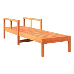 vidaXL Solid Pine Wood Sun Lounger in Wax Brown