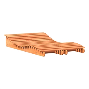 vidaXL Solid Pine Wood Sun Lounger Set of 2 Standard in Wax Brown