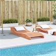 vidaXL Solid Pine Wood Sun Lounger Large Ergonomic in Wax Brown