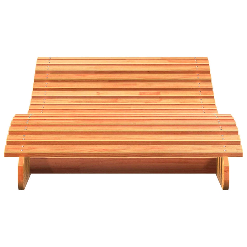 vidaXL Solid Pine Wood Sun Lounger Large Ergonomic in Wax Brown