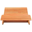 vidaXL Solid Pine Wood Sun Lounger Large Ergonomic in Wax Brown