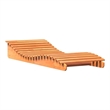vidaXL Solid Pine Wood Sun Lounger Large Ergonomic in Wax Brown