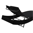 vidaXL Poly Rattan StandardSunlounger in Black
