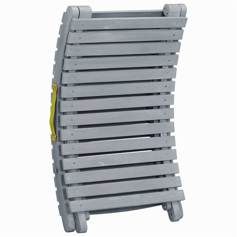 vidaXL Solid Acacia Sun Lounger Standard in Gray Wash