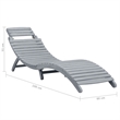 vidaXL Solid Acacia Sun Lounger Standard in Gray Wash