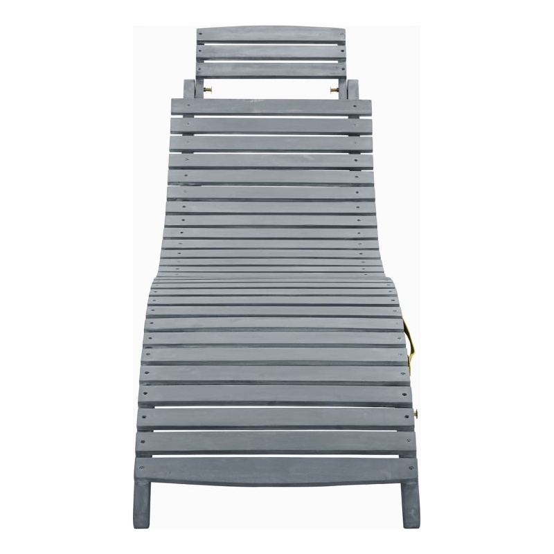 vidaXL Solid Acacia Sun Lounger Standard in Gray Wash